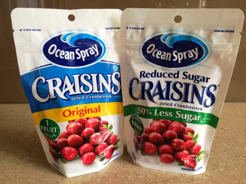 Craisins side by side