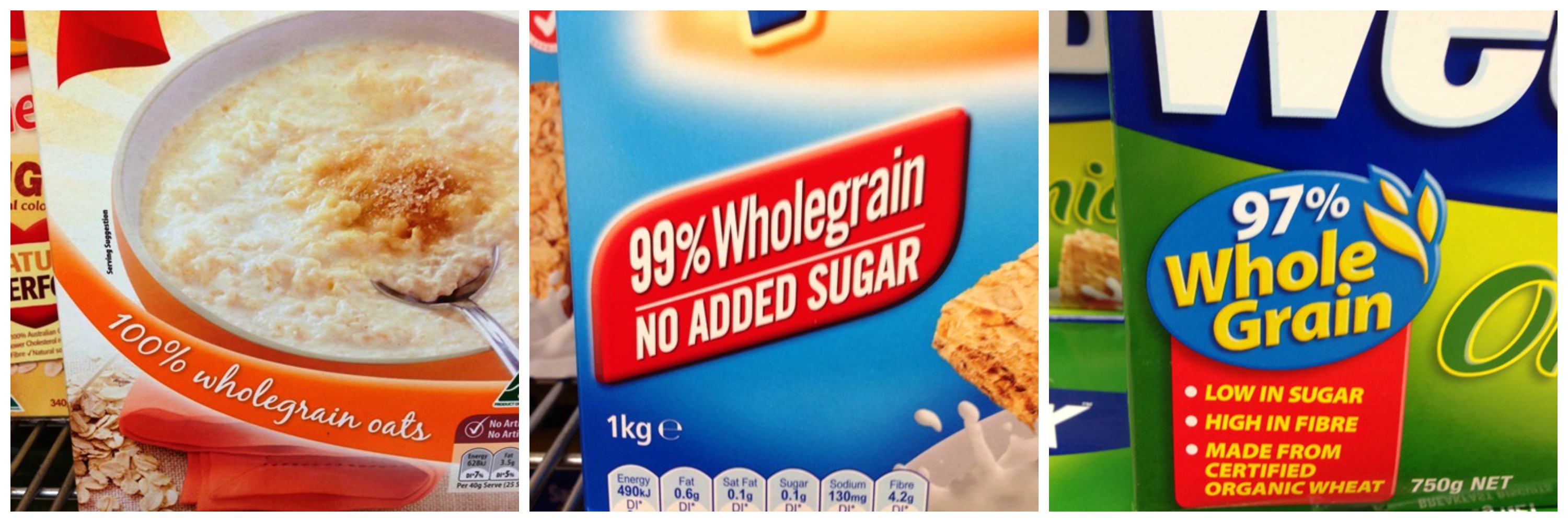 Wholegrain Percentages Collage