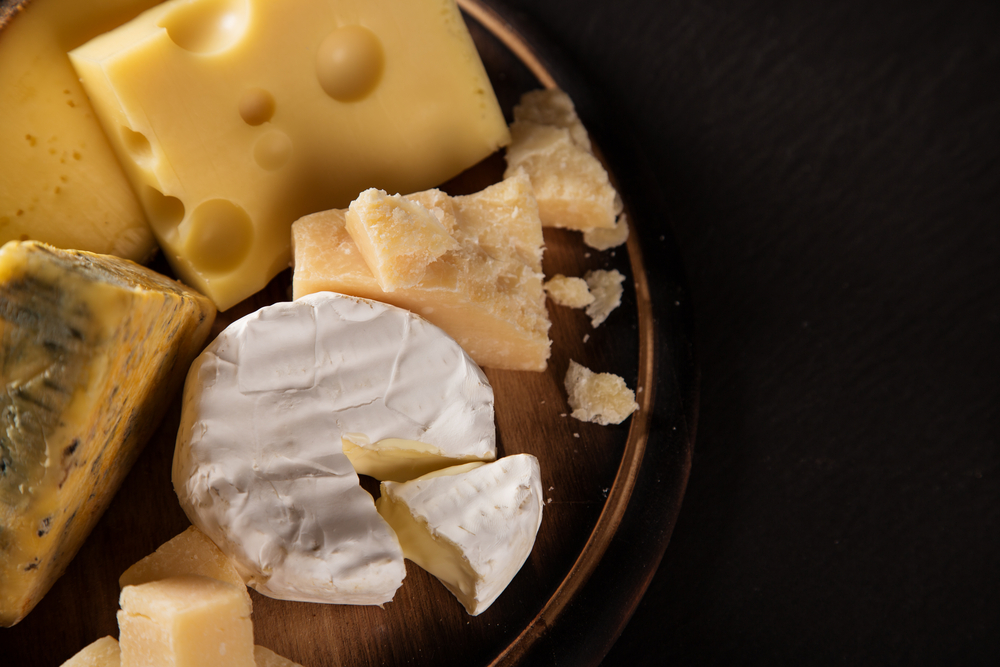 Cheeses Variety In Wood