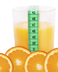 Juice and tape measure crop